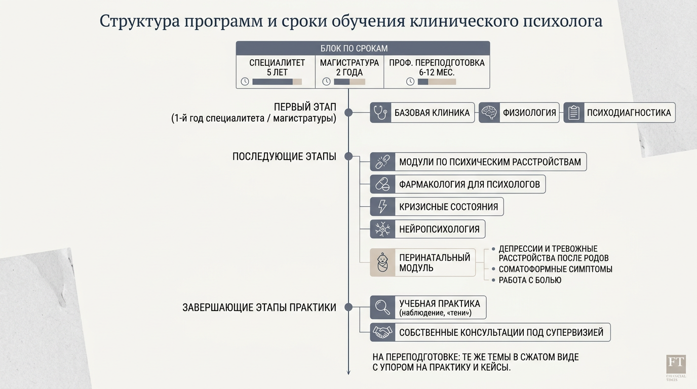 Программы и сроки обучения на клинического психолога
